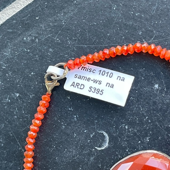 Elegant Faceted Carnelian Beaded Bracelet 7” - Picture 4 of 12